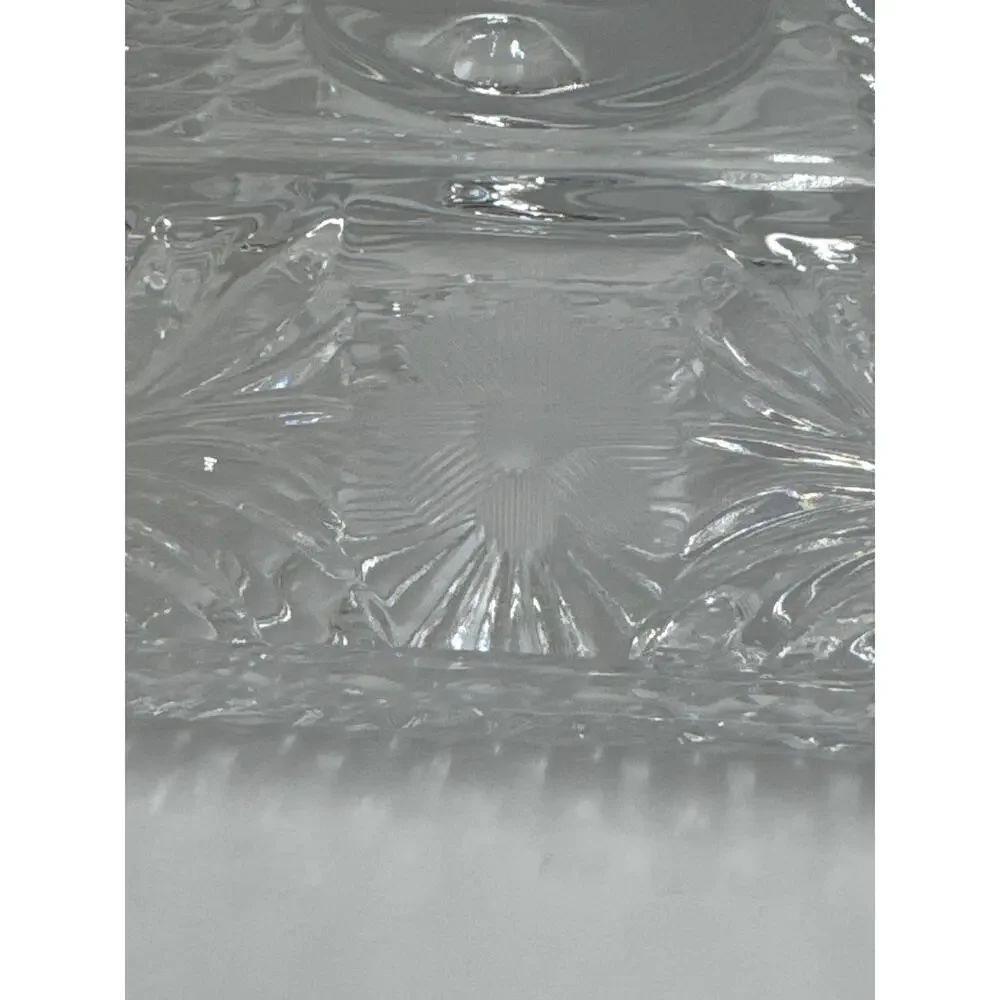 Federal Glass Windsor Style Pressed Glass Butter Dish with Lid Clear Glass